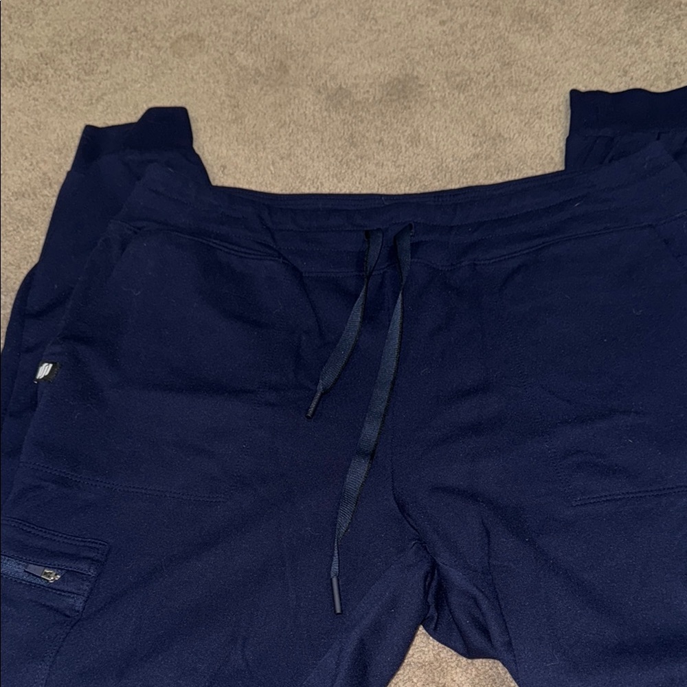 Jogger material. Jogger style fitted scrub pants